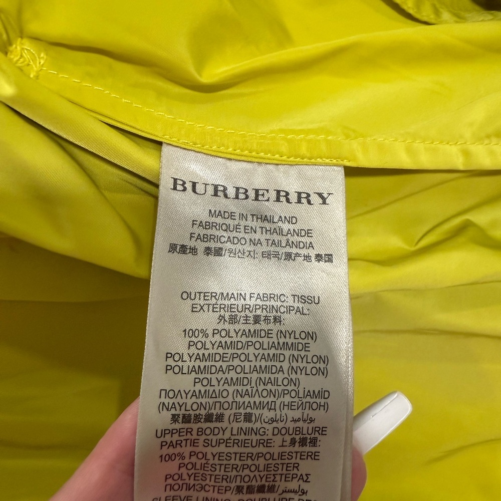 💛 Burberry Brit Yellow Lightweight Belted Trench Coat – Size US 6 / UK 8 - Picture 5 of 6